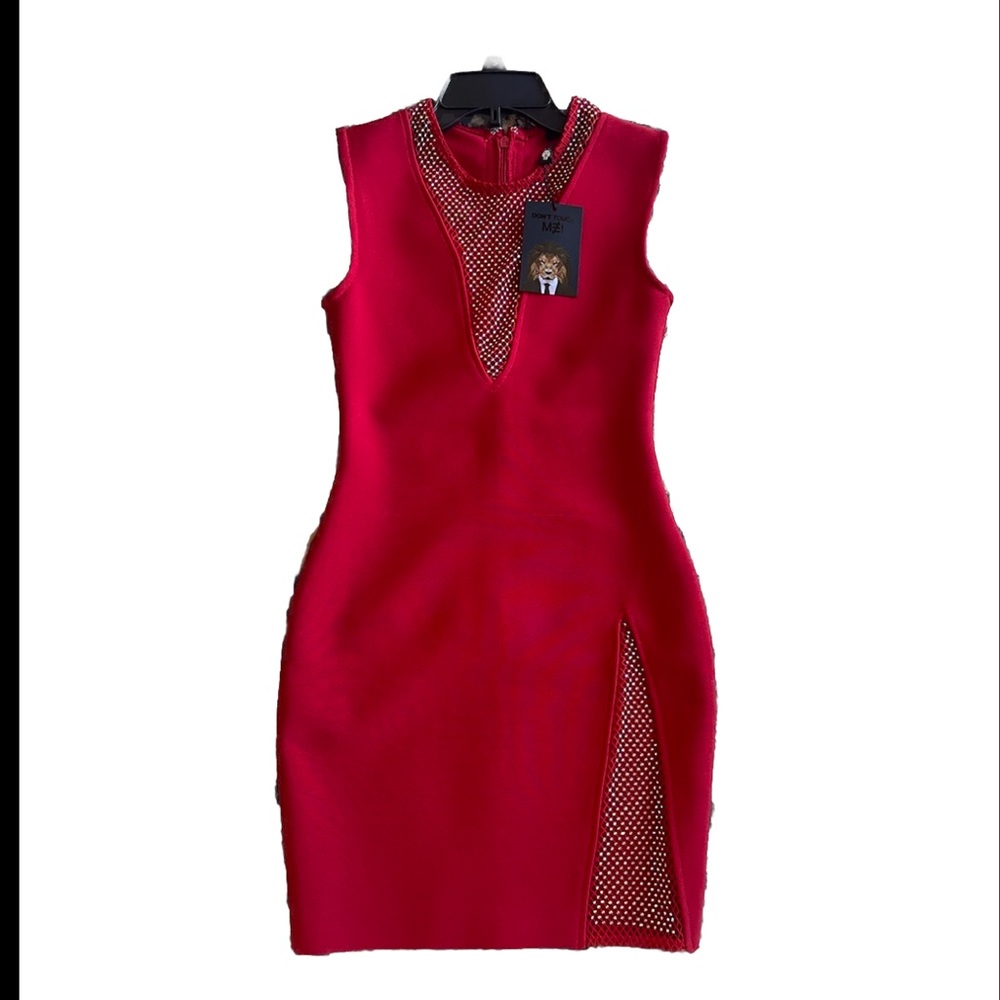 Dolcessa Crystal Mesh Dress Bodycone size S, NWT